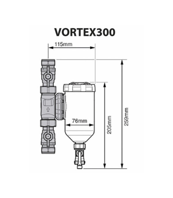 filtre magnetique vortex300 22mm sentinel old elimv300 grp22 fr 1