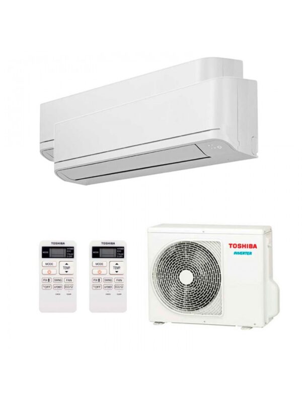 air conditionne multi split toshiba 2 x ras b10j2kvg e ras 2m14u2avg e 3